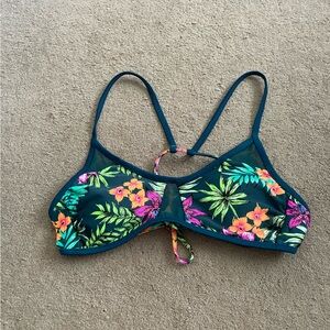 Colorful Floral Bikini Top